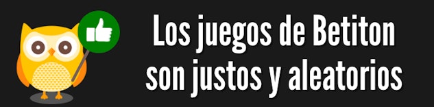 Betiton ofrece juegos justos