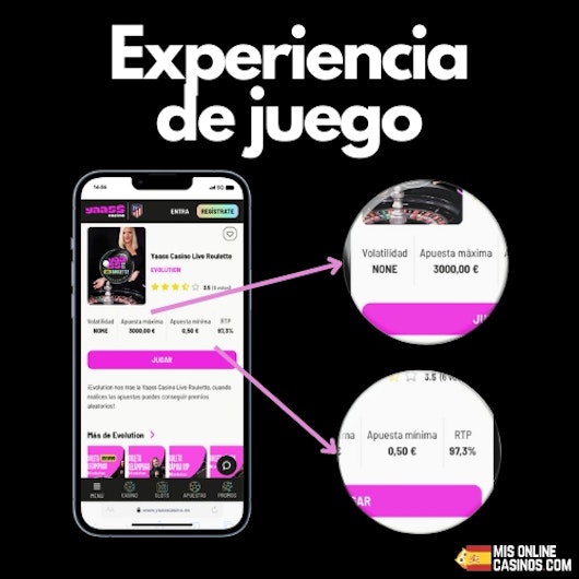 Experiencia de juego desde el movil