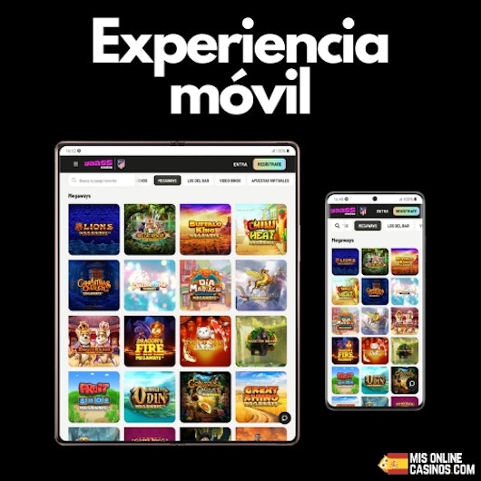 Experiencia movil de Yaass casino