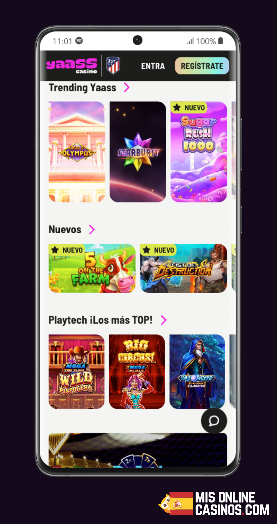 Yaass casino desde el movil