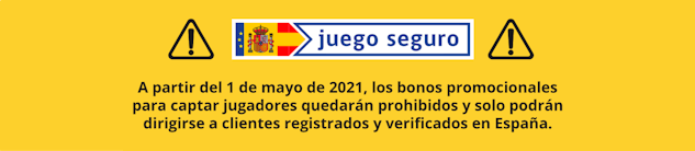 Bonos promocionales solo para clientes registrados y verificados Espana